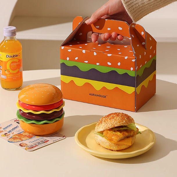 Mini 3D Burger Plates